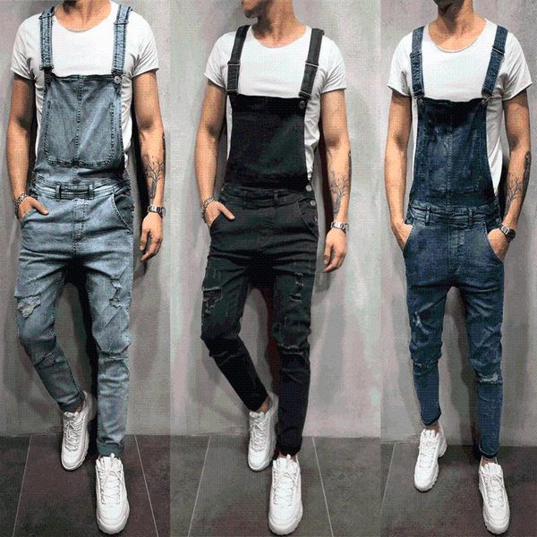 men's jeans fashion men rompers denim cross border special bib full length overall solid loose overalls casual jumpsuit suspender, Blue
men's jeans fashion men rompers denim cross border special bib full length overall solid loose overalls casual jumpsuit suspender, Blue