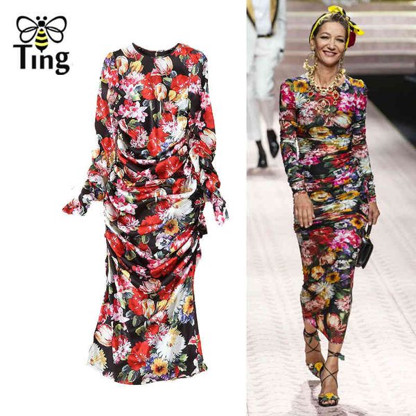 spring designer runway floral sheath long dress women elegant print party dresses fashion draped vestidos plus size 210513, Black;gray
spring designer runway floral sheath long dress women elegant print party dresses fashion draped vestidos plus size 210513, Black;gray