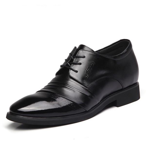 dress shoes g0125 business men's invisible inside increase height groom wedding shoe genuine leather, Black
dress shoes g0125 business men's invisible inside increase height groom wedding shoe genuine leather, Black