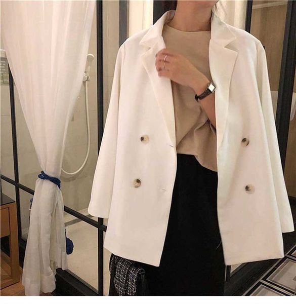 women's suits & blazers female narrow-necked blazers, female social jacket with long sleeves, korean loose coat for formal, white and b, White;black
women's suits & blazers female narrow-necked blazers, female social jacket with long sleeves, korean loose coat for formal, white and b, White;black