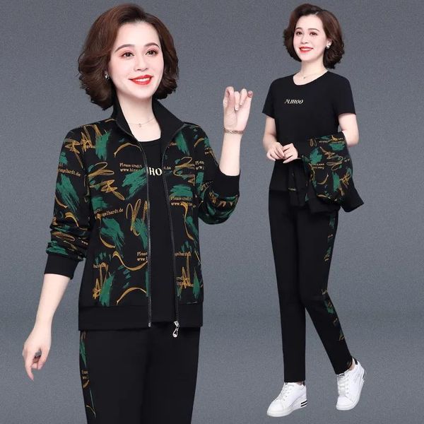 women's two piece pants middle aged mom fashion print tracksuit 3 set women plus size l-5xl jogging sweatsuit casual jacket + t-shirt p, White
women's two piece pants middle aged mom fashion print tracksuit 3 set women plus size l-5xl jogging sweatsuit casual jacket + t-shirt p, White
