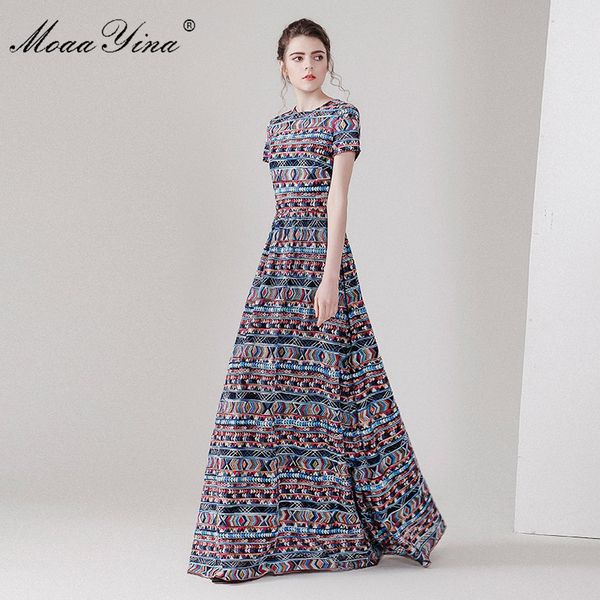 designer maxi dress summer women short sleeve embroidery indie folk holiday party slim retro elegant 210524, Black;gray
designer maxi dress summer women short sleeve embroidery indie folk holiday party slim retro elegant 210524, Black;gray