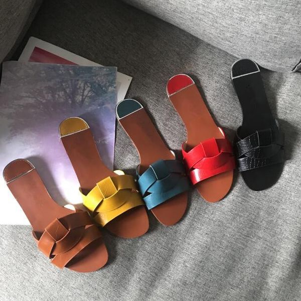 slippers women's leather slippers/sandals 2021 summer color matching cross fashion wear flat bottom with lazy flip flop, Black
slippers women's leather slippers/sandals 2021 summer color matching cross fashion wear flat bottom with lazy flip flop, Black
