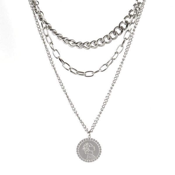 chains stainless steel necklace vintage carved coin thick chain silver color women punk jewelry multi-layer choker necklaces
chains stainless steel necklace vintage carved coin thick chain silver color women punk jewelry multi-layer choker necklaces