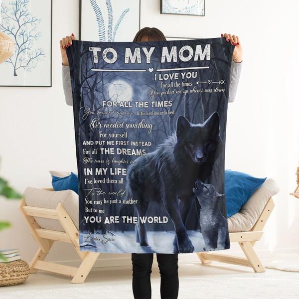 carpets to my mom from son wolf fleece blanket art birthday anniversary gift mother's day sofa child textiles bed cover couvertures
carpets to my mom from son wolf fleece blanket art birthday anniversary gift mother's day sofa child textiles bed cover couvertures