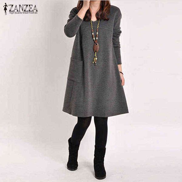zanzea 2021 autumn winter women long sleeve pocket dress solid o neck casual loose dresses vestidos s- g1214, Black;gray
zanzea 2021 autumn winter women long sleeve pocket dress solid o neck casual loose dresses vestidos s- g1214, Black;gray