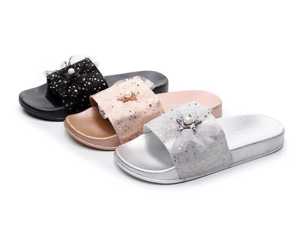 women slippers female shoes flat fashion sequins ribbons summer stitching brand ladies slides champagne silver plus size, Black
women slippers female shoes flat fashion sequins ribbons summer stitching brand ladies slides champagne silver plus size, Black