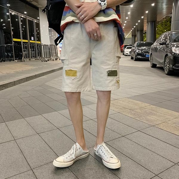 men's shorts summer cargo men fashion harajuku breathable male casual comfortable plus size knee length mens streetwear, White;black
men's shorts summer cargo men fashion harajuku breathable male casual comfortable plus size knee length mens streetwear, White;black
