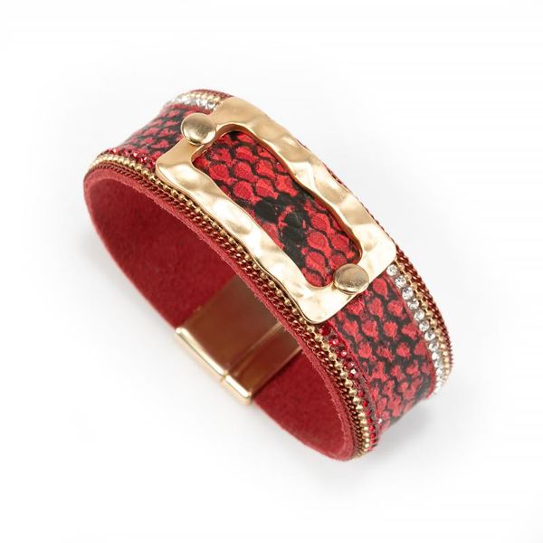 all seasons can wear snake pattern leather cuff rivet ladies bracelet bangle, Black
all seasons can wear snake pattern leather cuff rivet ladies bracelet bangle, Black