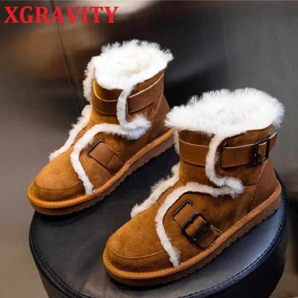 xgravity new winter warm boots elegant ladies fashion ankle flat shoes cow leather fur snow motorcycle s172 210429, Black
xgravity new winter warm boots elegant ladies fashion ankle flat shoes cow leather fur snow motorcycle s172 210429, Black