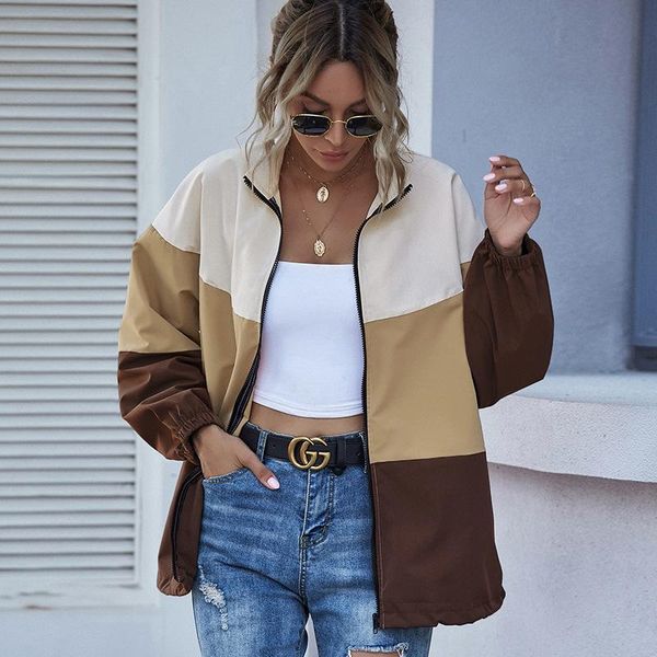 women's trench coats coat for women stitching casual contrast color zipper cardigan clothing loose jacket female windbreaker, Tan;black
women's trench coats coat for women stitching casual contrast color zipper cardigan clothing loose jacket female windbreaker, Tan;black
