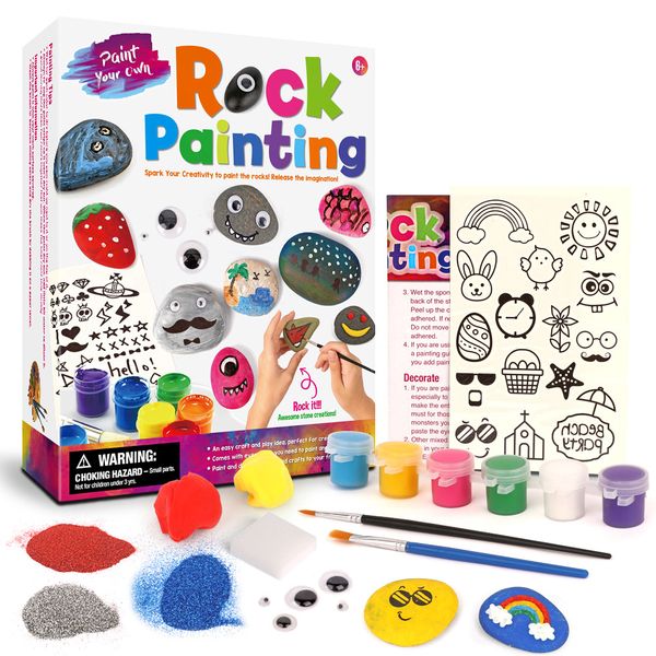 deluxe kids rock painting diy kit arts crafts for girls boys 20 rocks teen stem gift art educational set waterproof paints all-inclusive cra
deluxe kids rock painting diy kit arts crafts for girls boys 20 rocks teen stem gift art educational set waterproof paints all-inclusive cra