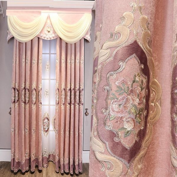 high grade european wedding room shade curtain thick chenille embroidery living bedroom pink floor floating & drapes
high grade european wedding room shade curtain thick chenille embroidery living bedroom pink floor floating & drapes