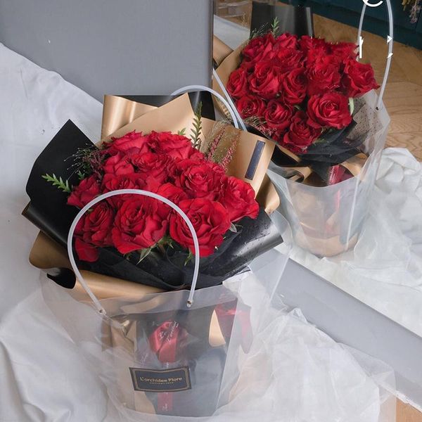 gift wrap 5pcs trapezoidal transparent bag packaging flower bouquet handbag valentine's day floral decoration pack bags
gift wrap 5pcs trapezoidal transparent bag packaging flower bouquet handbag valentine's day floral decoration pack bags