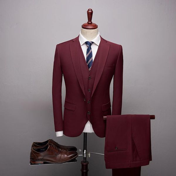 men's suits & blazers 2021 wine red fashion solid formal 3 pieces wedding groom tuxedos prom slim fit, White;black
men's suits & blazers 2021 wine red fashion solid formal 3 pieces wedding groom tuxedos prom slim fit, White;black