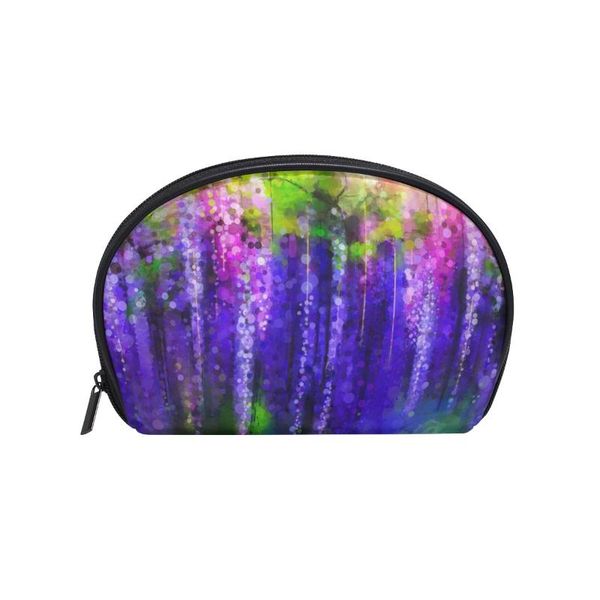fengju multifuncition shell cosmetic bag purse half moon hanging travel toiletry pouch for girls woman spring purple flowers bags & cases
fengju multifuncition shell cosmetic bag purse half moon hanging travel toiletry pouch for girls woman spring purple flowers bags & cases