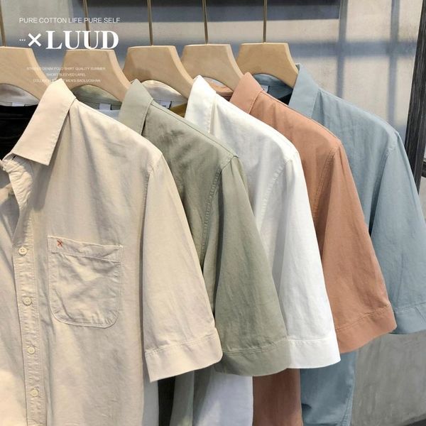 luud summer fashion men's solid oxford spinning lapel slim simple casual versatile short medium sleeve shirt2021, White;black
luud summer fashion men's solid oxford spinning lapel slim simple casual versatile short medium sleeve shirt2021, White;black