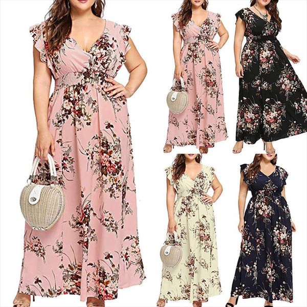 plus size bohe floral womens dresses print sleeveless v neck loose female oversize party night, Black;gray
plus size bohe floral womens dresses print sleeveless v neck loose female oversize party night, Black;gray