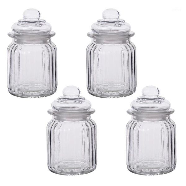 4pcs transparent glass pickle canisters with lid tea sealed jars (650ml) storage bottles &
4pcs transparent glass pickle canisters with lid tea sealed jars (650ml) storage bottles &