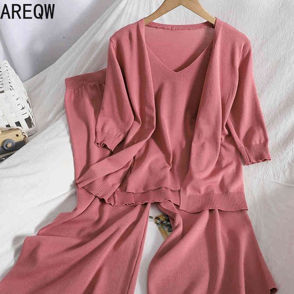 spring korean cardigan, sleeve , v-neck vest strap+slim wide-leg pants knitted three-piece women's tide 210507, White
spring korean cardigan, sleeve , v-neck vest strap+slim wide-leg pants knitted three-piece women's tide 210507, White
