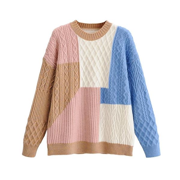 women's sweaters design sense color matching round neck long-sleeved sweater 2021 autumn and winter retro contrast women 0919, White;black
women's sweaters design sense color matching round neck long-sleeved sweater 2021 autumn and winter retro contrast women 0919, White;black