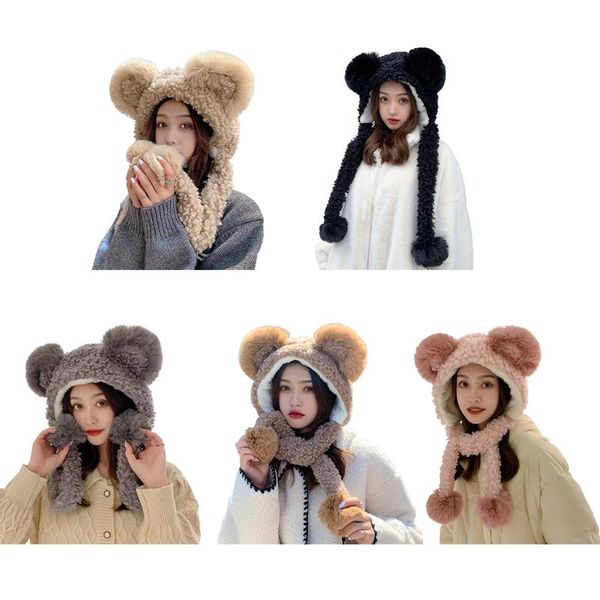 scarves windproof scarf one piece cute bear ear hat set winter women novelty caps warm casual plush hats, Blue;gray
scarves windproof scarf one piece cute bear ear hat set winter women novelty caps warm casual plush hats, Blue;gray