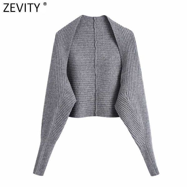 zevity women oversleeve shawl style knitting sweater femme chic design high street casual ladies cardigans s556 210603, White;black
zevity women oversleeve shawl style knitting sweater femme chic design high street casual ladies cardigans s556 210603, White;black