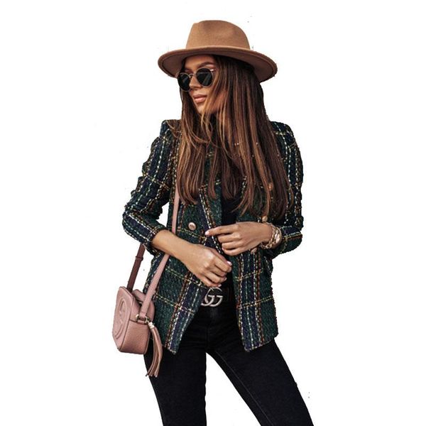 women's suits & blazers autumn and winter trend long-sleeved double-breasted printed suit jacket women blazer set, White;black
women's suits & blazers autumn and winter trend long-sleeved double-breasted printed suit jacket women blazer set, White;black