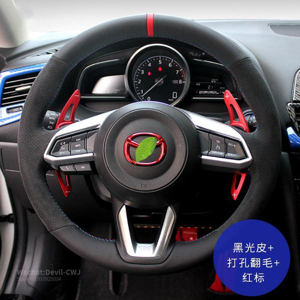 car pi steering wheel cover for mazda cx4 atenza axela mazda 6 cx5 cx8 familia hand-stitch suede leather grip car accessories 
car pi steering wheel cover for mazda cx4 atenza axela mazda 6 cx5 cx8 familia hand-stitch suede leather grip car accessories