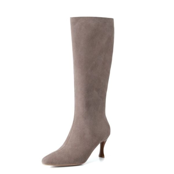 women shoes real leather mid calf boots thin high heels slip on vintage long boots fashion ladies footwear size 34-39, Black
women shoes real leather mid calf boots thin high heels slip on vintage long boots fashion ladies footwear size 34-39, Black