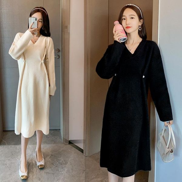 maternity dresses wear 2021 autumn and winter nursing fashion casual v-neck thick skirt vestidos de mujer, White
maternity dresses wear 2021 autumn and winter nursing fashion casual v-neck thick skirt vestidos de mujer, White