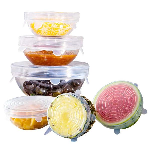 food savers & storage containers 6x reusable silicone stretch lids seal bowl wraps fresh covers microwave
food savers & storage containers 6x reusable silicone stretch lids seal bowl wraps fresh covers microwave