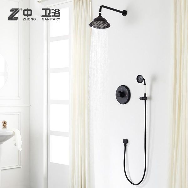 bathroom shower sets oil rubbed bronze black solid brass wall mounted faucet round cold and water mixing valve set
bathroom shower sets oil rubbed bronze black solid brass wall mounted faucet round cold and water mixing valve set