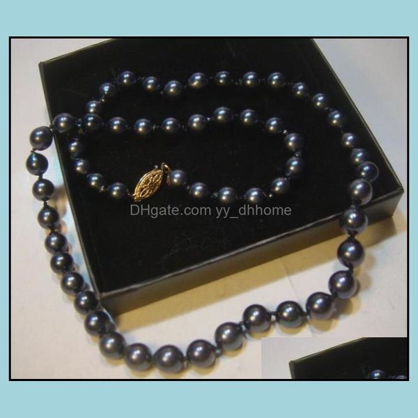beaded necklaces & pendants jewelry 9-10mm black natural pearl necklace 18inch 14k gold clasp womens gift drop delivery 2021 nm6ht, Silver
beaded necklaces & pendants jewelry 9-10mm black natural pearl necklace 18inch 14k gold clasp womens gift drop delivery 2021 nm6ht, Silver