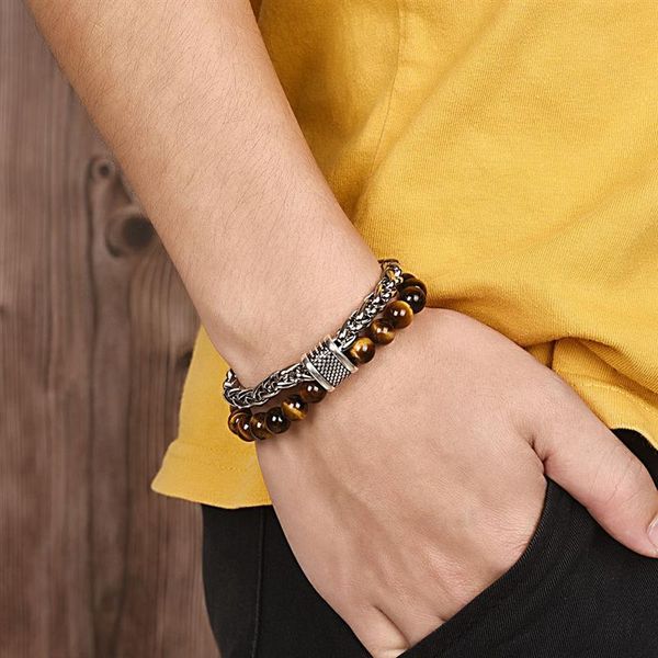 link, chain yakamoz trendy stainless steel bead bracelet men tiger eye buddha lava round beads bracelets rock male jewelry party gifts, Black
link, chain yakamoz trendy stainless steel bead bracelet men tiger eye buddha lava round beads bracelets rock male jewelry party gifts, Black