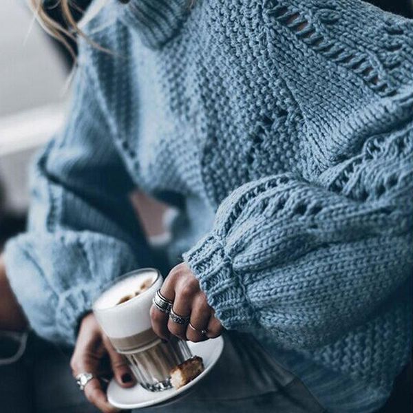 lake blue o neck women sweater autumn winter long sleeve jumper 2021 knitted loose fashion pullover femme women's sweaters, White;black
lake blue o neck women sweater autumn winter long sleeve jumper 2021 knitted loose fashion pullover femme women's sweaters, White;black