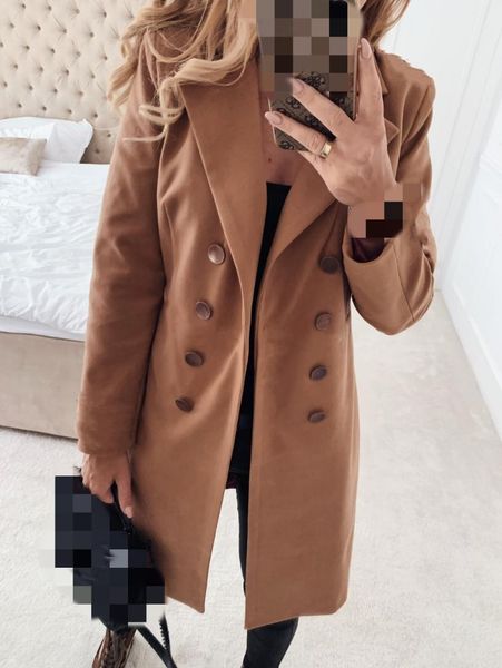 women's wool & blends 2021 winter warm woolen windbreaker coat long sleeve single breasted female coats autumn fashion elegant lady out, Black
women's wool & blends 2021 winter warm woolen windbreaker coat long sleeve single breasted female coats autumn fashion elegant lady out, Black