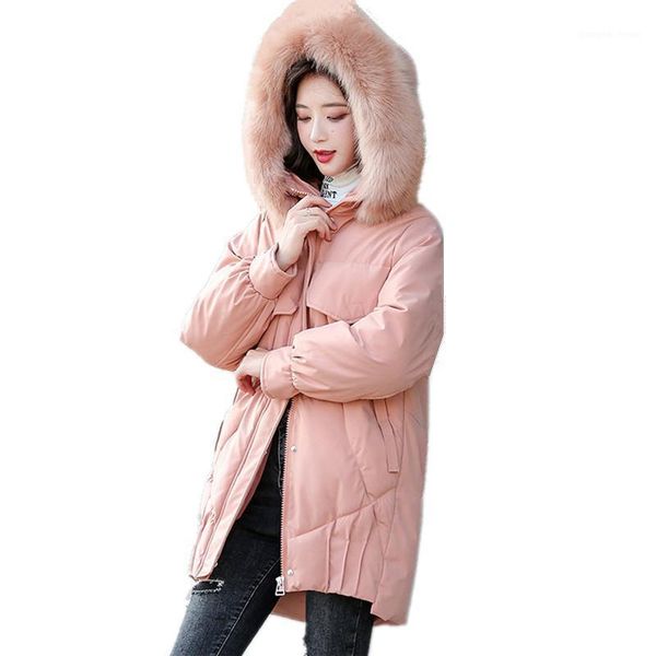 women's down & parkas 2021 winter thicken fur hooded warm cotton padded long coat for female casual loose solid windproof jacket t222, Black
women's down & parkas 2021 winter thicken fur hooded warm cotton padded long coat for female casual loose solid windproof jacket t222, Black