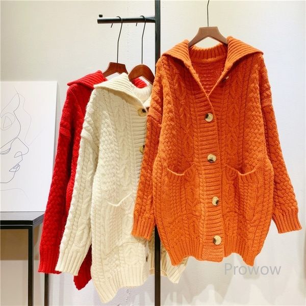 knits lapel twist knit cardigan thickened sweater coat pockets vintage jacket women lazy oaf cardigans red/ orange/beige outwear, White
knits lapel twist knit cardigan thickened sweater coat pockets vintage jacket women lazy oaf cardigans red/ orange/beige outwear, White