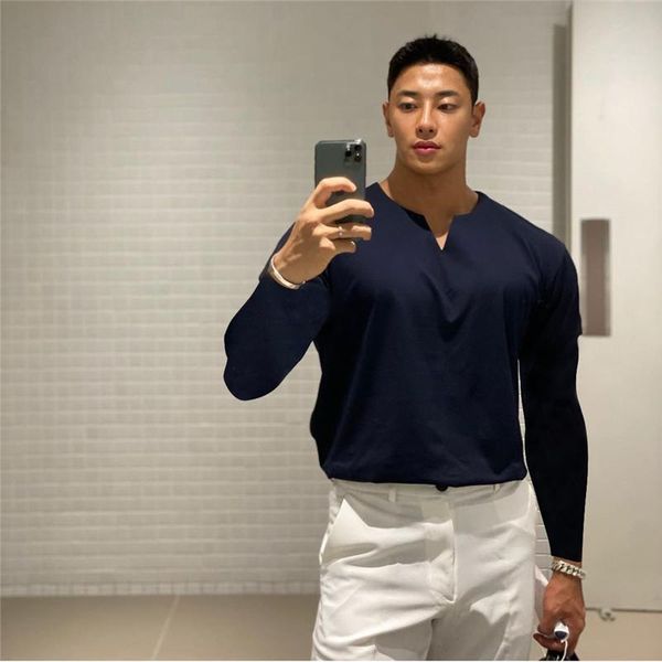men's t-shirts summer sportswear mens v-neck long t shirts fashion cotton fitness t-shirt gym sleeve bodybuilding tshirt, White;black
men's t-shirts summer sportswear mens v-neck long t shirts fashion cotton fitness t-shirt gym sleeve bodybuilding tshirt, White;black
