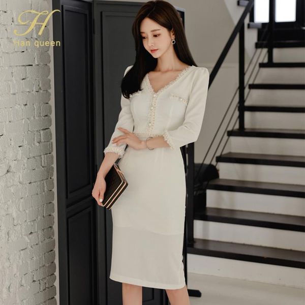 casual dresses h han queen korean white v-neck sheath bodycon pencil office lady evening party elegant ol dress, Black;gray
casual dresses h han queen korean white v-neck sheath bodycon pencil office lady evening party elegant ol dress, Black;gray