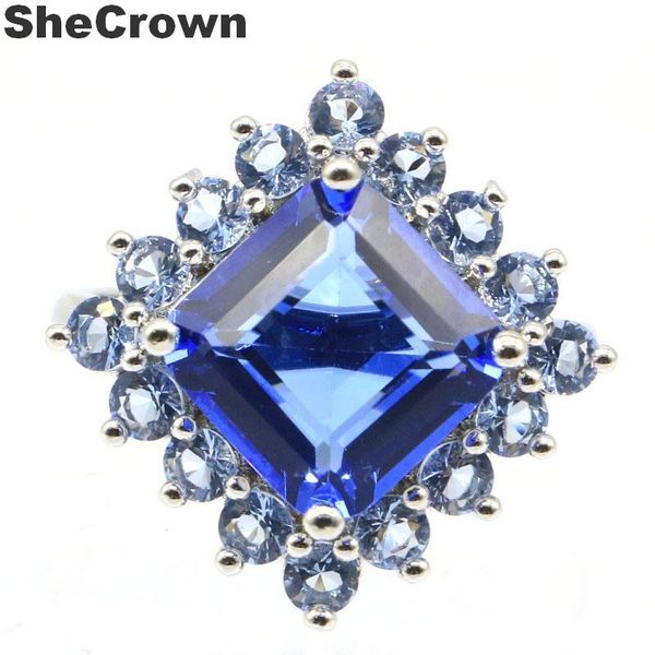 cluster rings 22x22mm romantic square shape created rich blue violet tanzanite gift for sister silver, Golden;silver
cluster rings 22x22mm romantic square shape created rich blue violet tanzanite gift for sister silver, Golden;silver