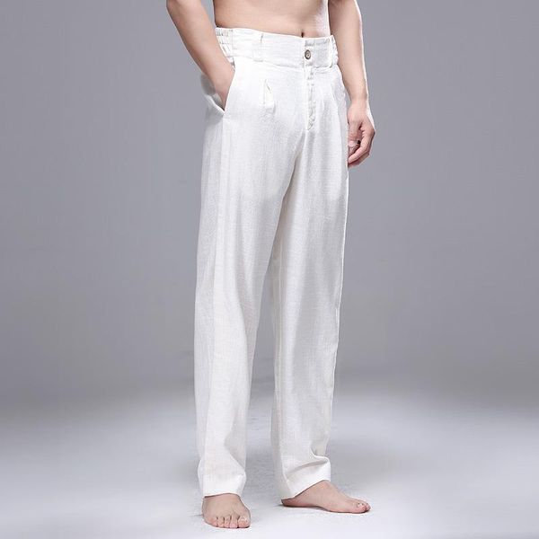 men's pants autumn cotton linen loose straight thin breathable trousers chinese style casual men, Black
men's pants autumn cotton linen loose straight thin breathable trousers chinese style casual men, Black