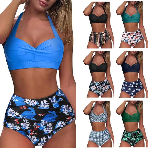 high waist bikini 2021 halter plus size swimwear women printing swimsuit bodysuit bathing suit summer biquini set women's, White;black
high waist bikini 2021 halter plus size swimwear women printing swimsuit bodysuit bathing suit summer biquini set women's, White;black