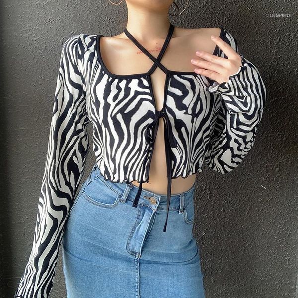 women's t-shirt 2021 zebra print long-sleeved lace-up square neck short t-shirt, female slim pullover, street wear1, White
women's t-shirt 2021 zebra print long-sleeved lace-up square neck short t-shirt, female slim pullover, street wear1, White