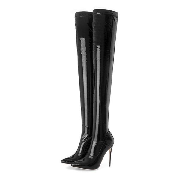 boots shofoo shoes,and fashionable , patent leather, elastic boots, about 12cm high heel women's size:34-45, Black
boots shofoo shoes,and fashionable , patent leather, elastic boots, about 12cm high heel women's size:34-45, Black