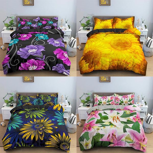 bedding sets flower pattern duvet cover with pillocase soft set sunflower quilt king size for kids bedroom home textile
bedding sets flower pattern duvet cover with pillocase soft set sunflower quilt king size for kids bedroom home textile