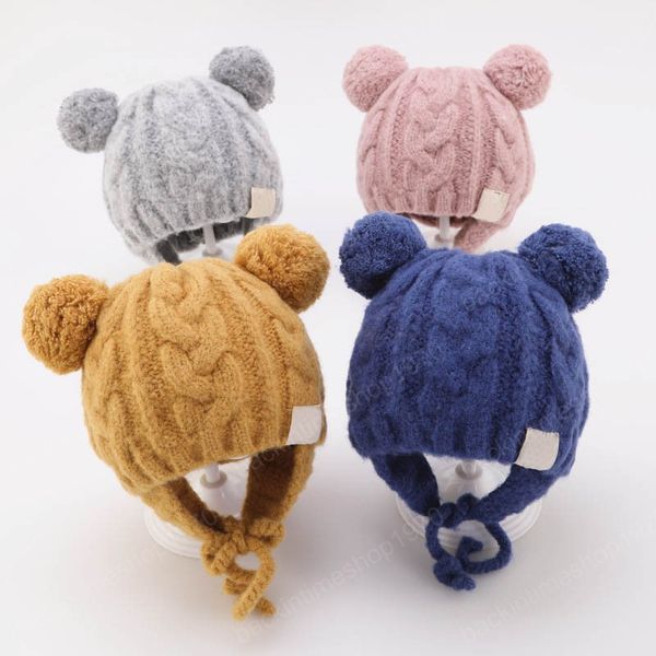soft double pompom baby hat turban solid color ear protection newborn knitted cap for baby girl boy winter warm infant bonnet, Yellow
soft double pompom baby hat turban solid color ear protection newborn knitted cap for baby girl boy winter warm infant bonnet, Yellow