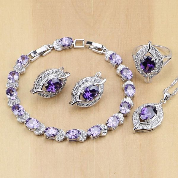 wedding jewelry sets eye purple zircon white crystal 925 silver for women earrings/pendant/necklace/rings/bracelet, Slivery;golden
wedding jewelry sets eye purple zircon white crystal 925 silver for women earrings/pendant/necklace/rings/bracelet, Slivery;golden