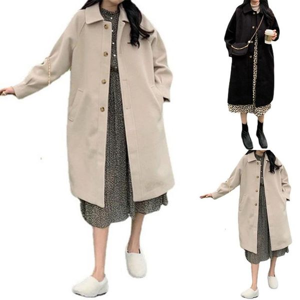 women's wool & blends womens button-up coats long sleeve jackets autumn winter trench coat mid-length overcoat holiday outwear, Black
women's wool & blends womens button-up coats long sleeve jackets autumn winter trench coat mid-length overcoat holiday outwear, Black